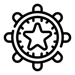 Self-esteem star wheel icon. Outline self-esteem star wheel vector icon for web design isolated on white background