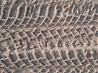 track in the sand