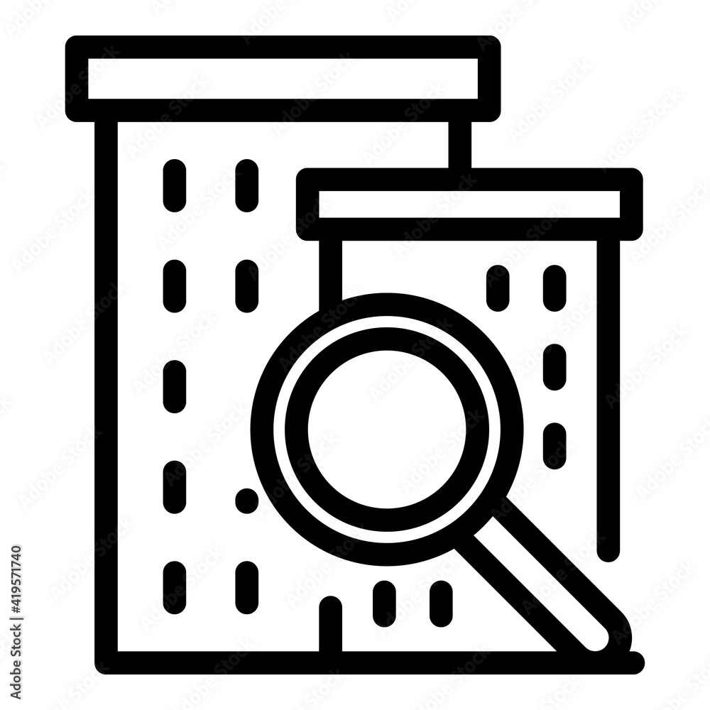 Poster building target audience icon. outline building target audience vector icon for web design isolated 
