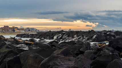 Matinée orageuse en bord de mer 