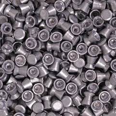 Old and dirty metal pellets for air rifle gun