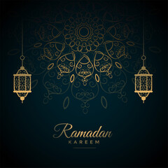 ramadan kareem mandala decorative card design