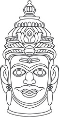 Indian metal mask designs for fabric/textile printing