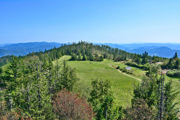 View from Luban peak in Gorce mountains, Poland