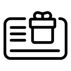 Promo online voucher icon. Outline promo online voucher vector icon for web design isolated on white background