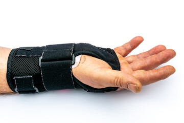 Hand mit Schiene