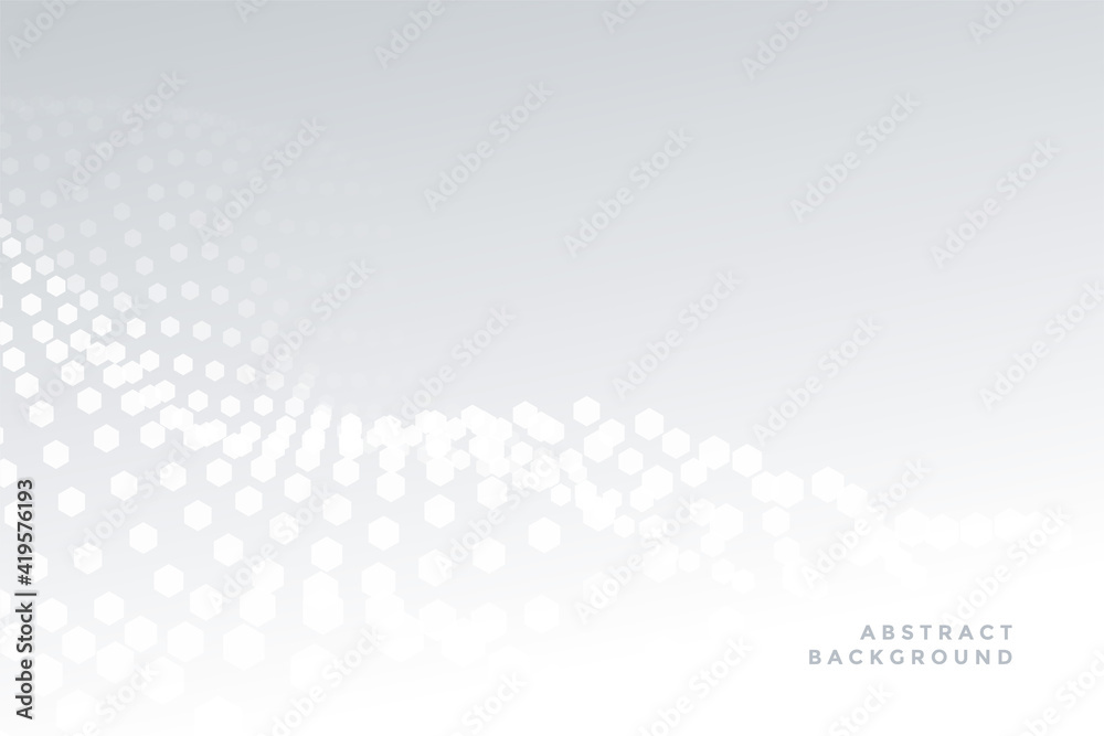 Sticker abstract white background with wave particles