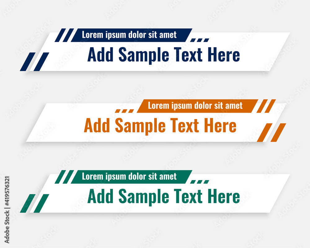 Canvas Prints flat modern lower third template design