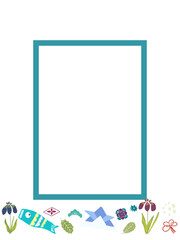 端午の節句のモチーフフレーム