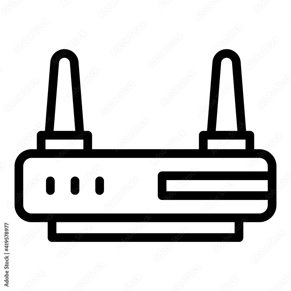 Poster wifi router interface icon. outline wifi router interface vector icon for web design isolated on whi