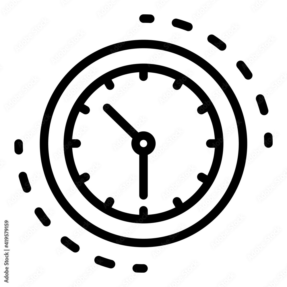 Poster clock interface icon. outline clock interface vector icon for web design isolated on white backgroun