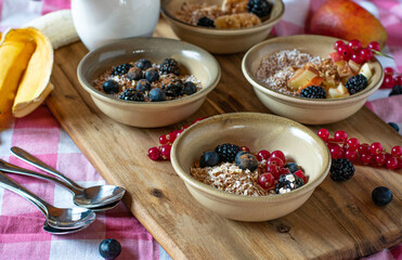 Muesli with fruit, nuts and berries