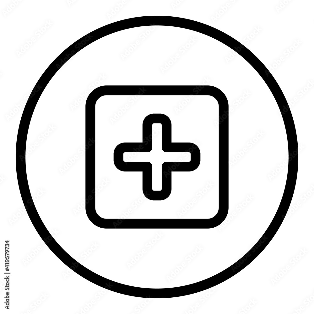 Poster add interface icon. outline add interface vector icon for web design isolated on white background