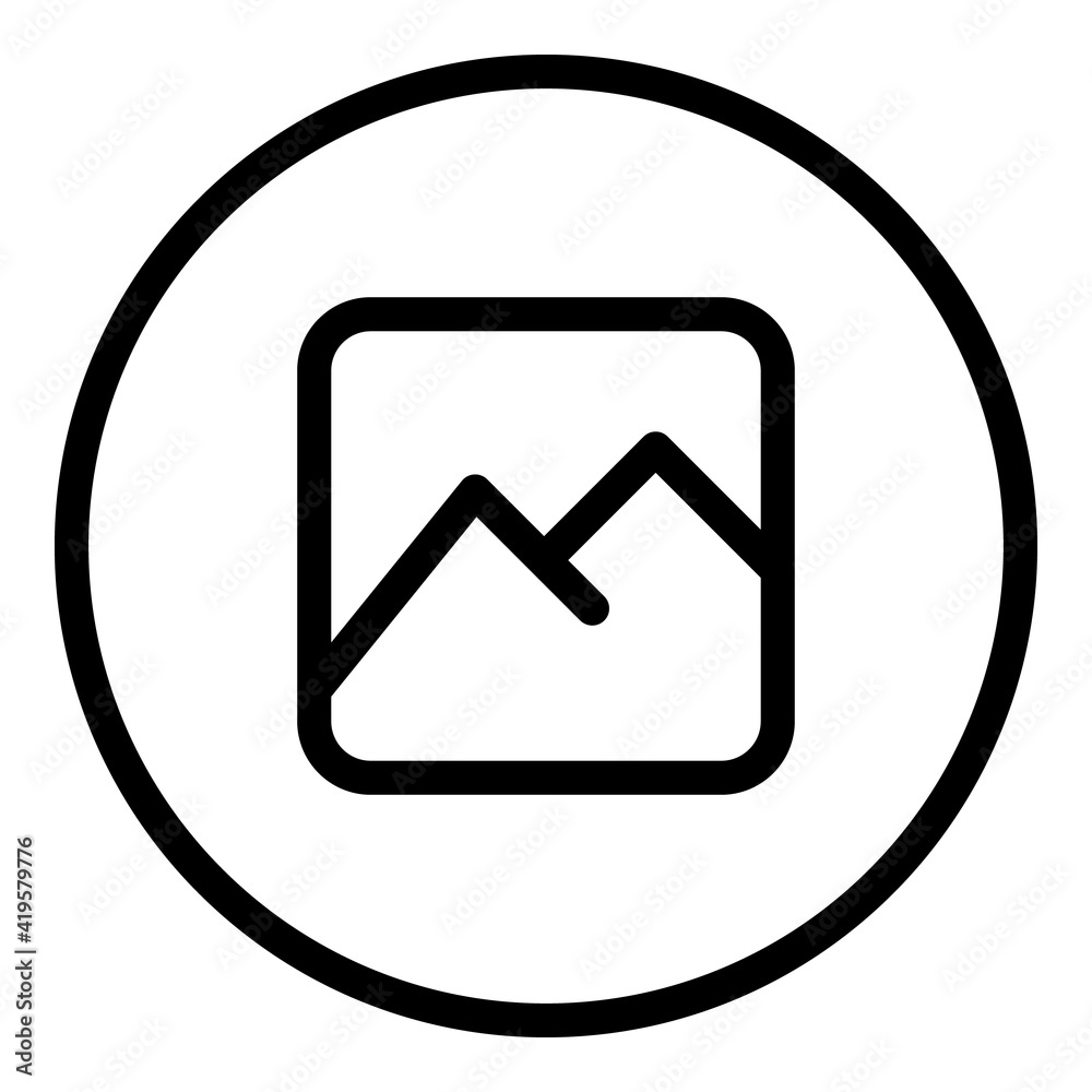 Poster upload picture interface icon. outline upload picture interface vector icon for web design isolated 