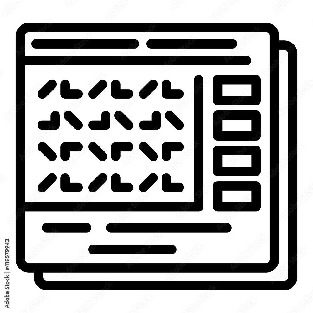 Poster screen interface icon. outline screen interface vector icon for web design isolated on white backgro