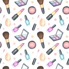 Cosmetics Seamless Pattern