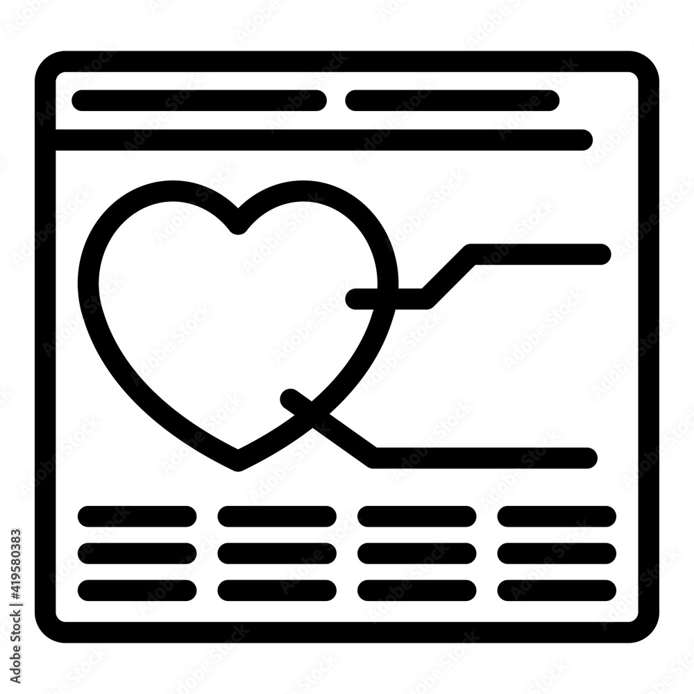 Poster like page interface icon. outline like page interface vector icon for web design isolated on white b