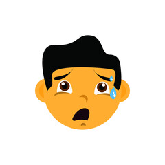 Fototapeta premium panic emoticon character