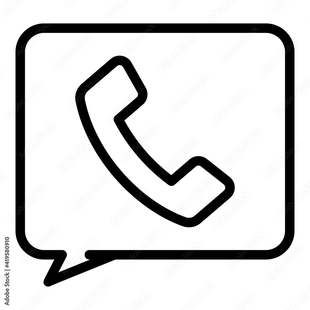 Poster call sms interface icon. outline call sms interface vector icon for web design isolated on white bac