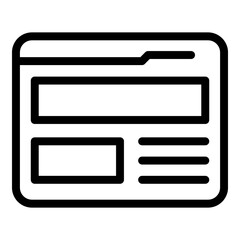 Export site interface icon. Outline Export site interface vector icon for web design isolated on white background