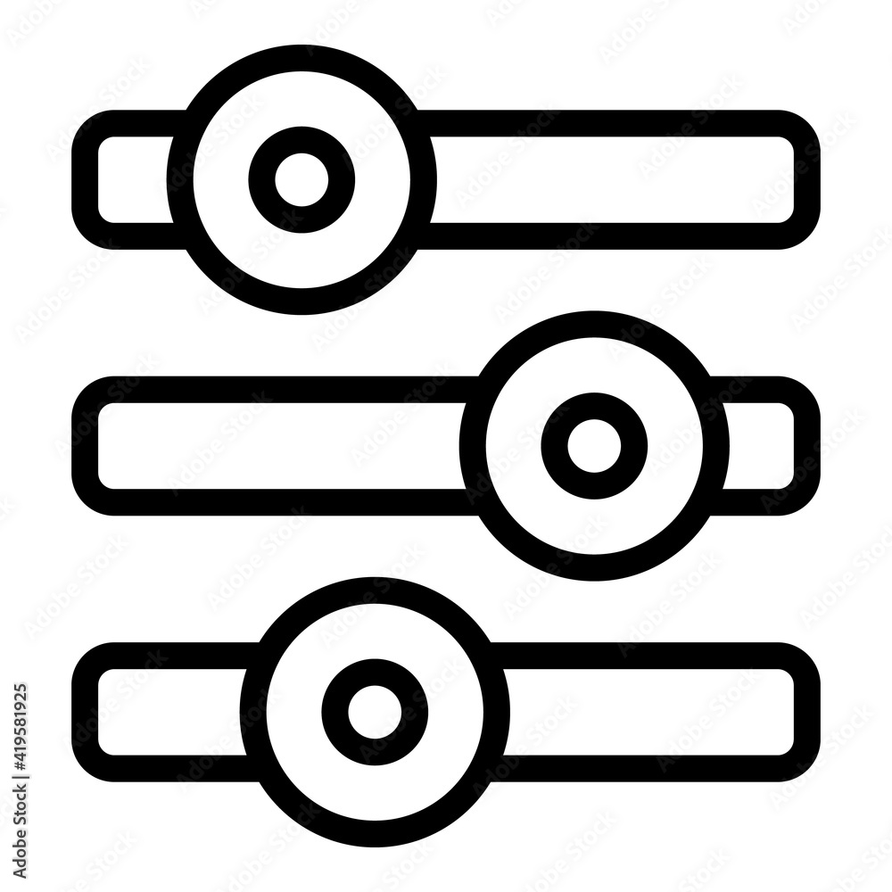 Poster metal buttons interface icon. outline metal buttons interface vector icon for web design isolated on