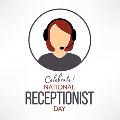 National Receptionists Day is observed each year on the second Wednesday in May gives recognition to receptionists and the valuable contributions they make to the companies where they work. Vector art