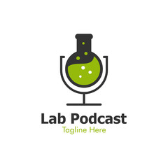 Illustration Vector Graphic of Lab Podcast Logo. Perfect to use for Technology Company