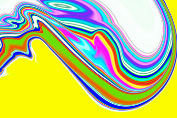 VIBRANT SUMMERY POSITIVE MULTICOLOURED WAVY PATTERN 