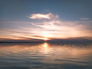 sunset over the sea