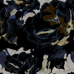 Beautiful seamless floral pattern background.
