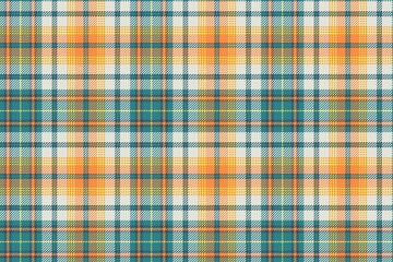 marine green and orange main color gingham checkered seamless fabric texture with yellow threads for plaid, tablecloths, shirts, tartan, clothes, dresses, bedding, blankets