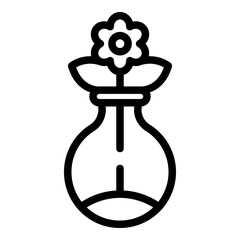 Scientist flower flask icon. Outline Scientist flower flask vector icon for web design isolated on white background