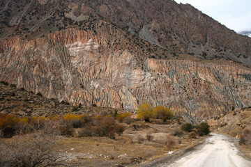Mountains near Alexander's Lake (aka Iskanderkul). Fan Mountains of Tajikistan, three hours drive...