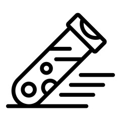 Biology test tube icon. Outline Biology test tube vector icon for web design isolated on white background