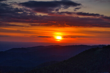 sunset over the mountains