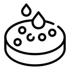 Analysis petri dish icon. Outline analysis petri dish vector icon for web design isolated on white background