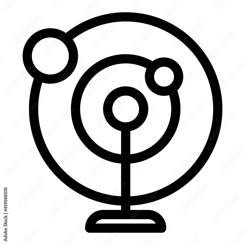 Poster perpetual motion curve icon. outline perpetual motion curve vector icon for web design isolated on w