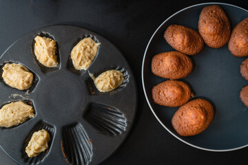 présentation de madeleines petites pâtisseries fait maison