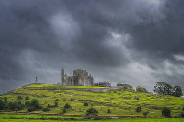 Majestic castle from 12th century, Rock of Cashel, known as Cashel of Kings or St. Patricks Rock...