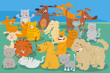 cartoon dogs and cats comic animal characters