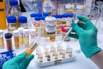  Investigation of sars-cov-2 virus in humans in a wastewater laboratory, conceptual image