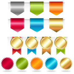 Web Ribbons, Vector Illustration.