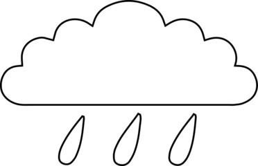 cloud and rain icon concept