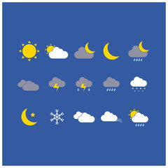 Modern weather icons set