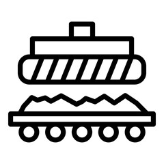 Plywood press icon. Outline plywood press vector icon for web design isolated on white background