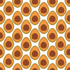 Avocado - seamless pattern. Fruit textile pattern. Botanical tropical wrapping paper print design.