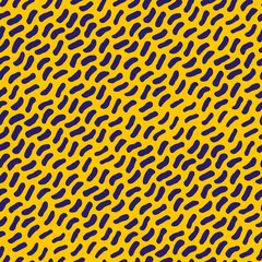 Vector seamless pattern. Abstract organic shapes texture. Monochrome tileable background with smooth natural maze. Trendy chaotic surface design.