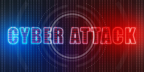 2d illustration Cyber Attack A06
