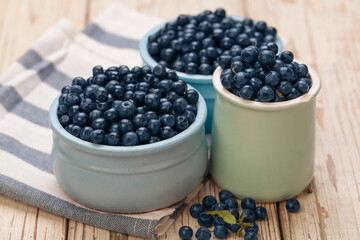 Blueberries, healthy eating and organic food concept