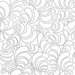 Abstract doodle floral vector seamless pattern